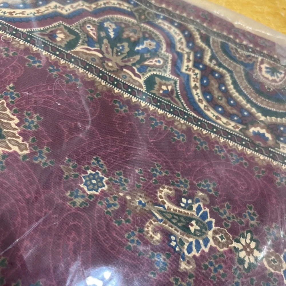 Vtg Arley Brooklawn Valance 60x18 Russet Paisley Medallion Victorian Boho NEW